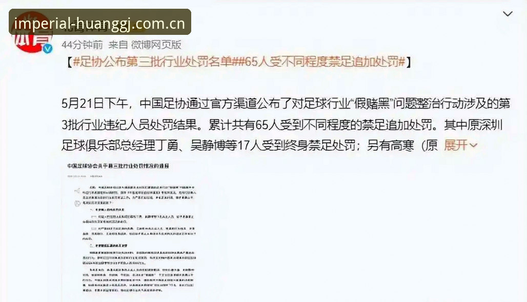 足协第三批禁足名单出炉，65人受罚背后的足球乱象如何根治？